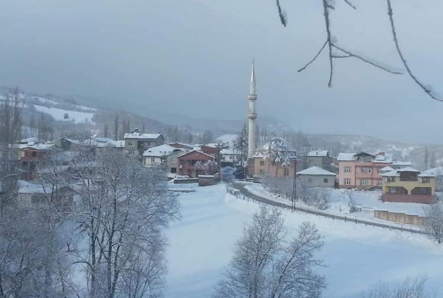Tokat Yakacık Köyünde kar yağışı etkili oluyor