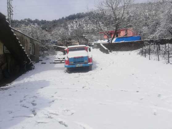 Türkoğlu Çakıroğlu Köyünde kar yağışı etkili oldu