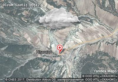 Hisaralan bugünkü hava durumu haritası