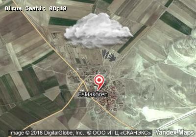 Eskiakören bugünkü hava durumu haritası