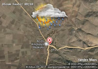 Arızlı bugünkü hava durumu haritası