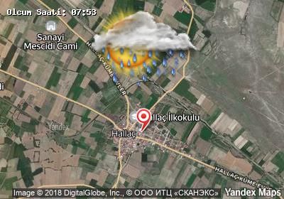 Hallaç bugünkü hava durumu haritası