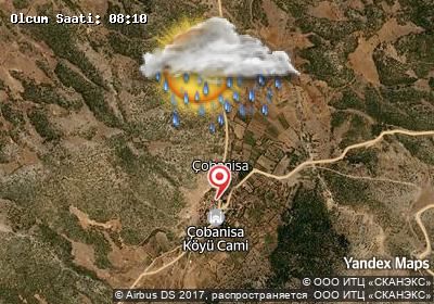 Çobanisa bugünkü hava durumu haritası