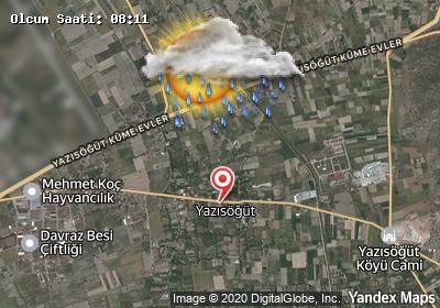 Yazısöğüt bugünkü hava durumu haritası