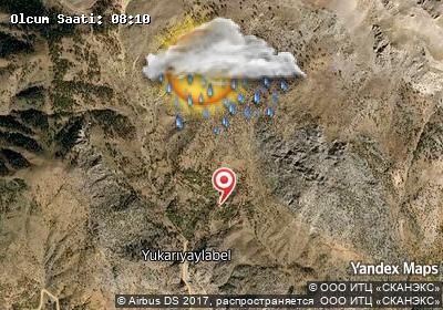 Yukarıyaylabel bugünkü hava durumu haritası