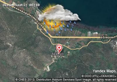 Akkeçili bugünkü hava durumu haritası