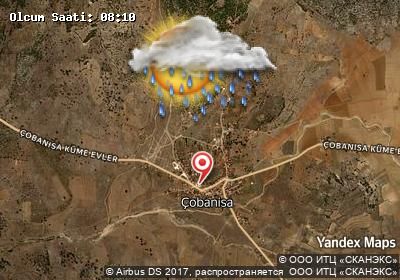 Çobanisa bugünkü hava durumu haritası
