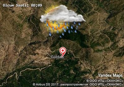 Güldallı bugünkü hava durumu haritası