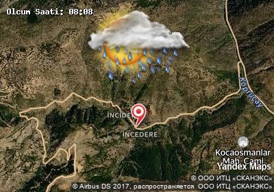 İncedere bugünkü hava durumu haritası