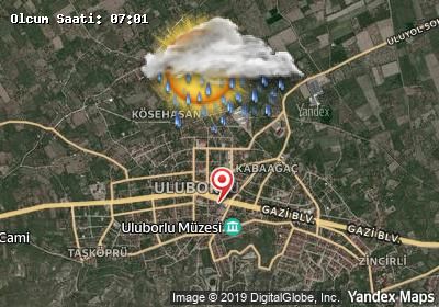 Hamideli bugünkü hava durumu haritası