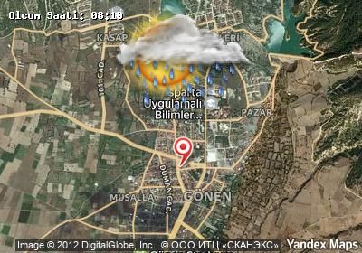 Baradız bugünkü hava durumu haritası