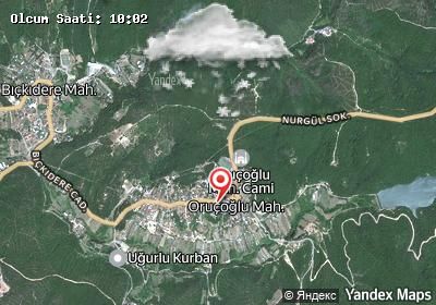 Oruçoğlu hava durumu haritası