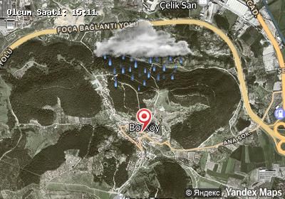 Bozköy hava durumu haritası