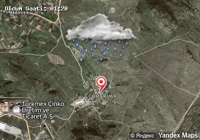 Çoraklar hava durumu haritası