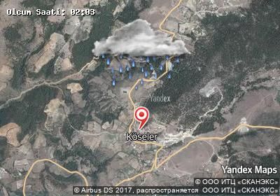 Köseler hava durumu haritası