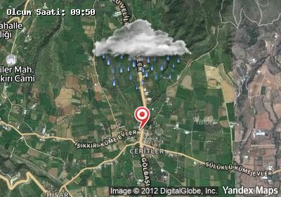 Ceritler hava durumu haritası