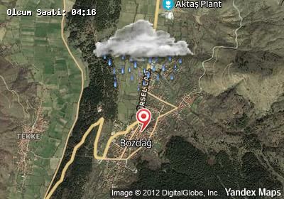 Bozdağ hava durumu haritası