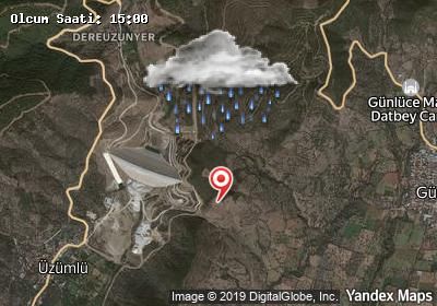 Dereuzunyer hava durumu haritası