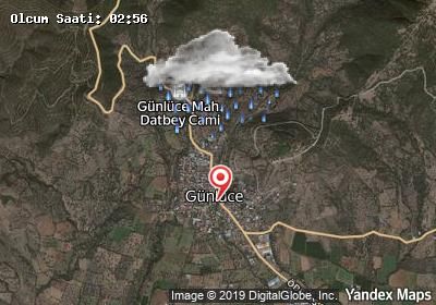 Günlüce hava durumu haritası