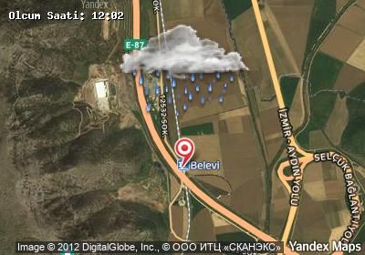 Belevi hava durumu haritası