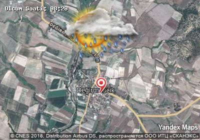 Değirmencik bugünkü hava durumu haritası