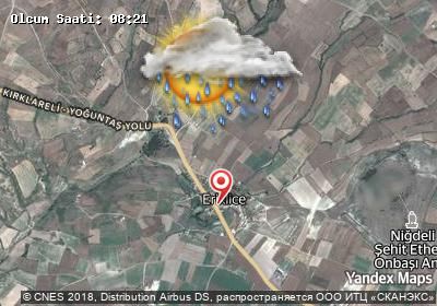 Eriklice bugünkü hava durumu haritası