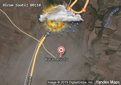 Karamesutlu bugünkü hava durumu haritası