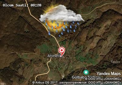 Ahmetler bugünkü hava durumu haritası