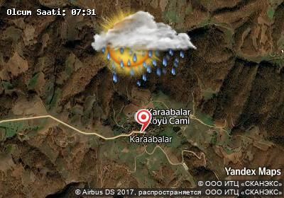 Karaabalar bugünkü hava durumu haritası