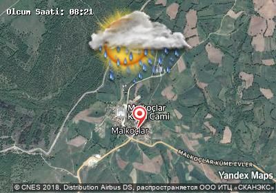 Malkoçlar bugünkü hava durumu haritası