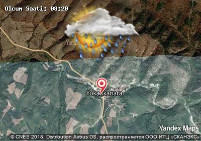 Yukarıkanara bugünkü hava durumu haritası