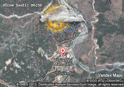 Yörükoğlu bugünkü hava durumu haritası