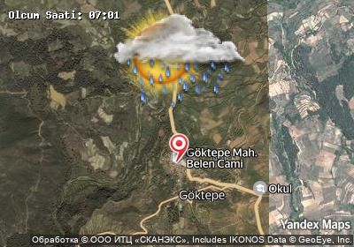 Göktepe bugünkü hava durumu haritası