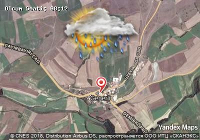 Generli bugünkü hava durumu haritası