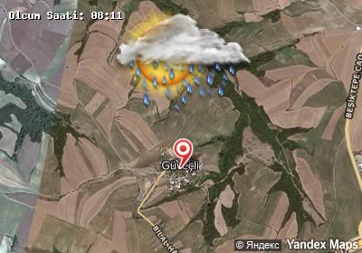 Güveçli bugünkü hava durumu haritası