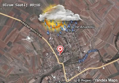 Bakırca bugünkü hava durumu haritası