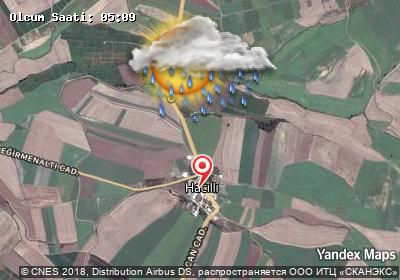 Hacıllı bugünkü hava durumu haritası