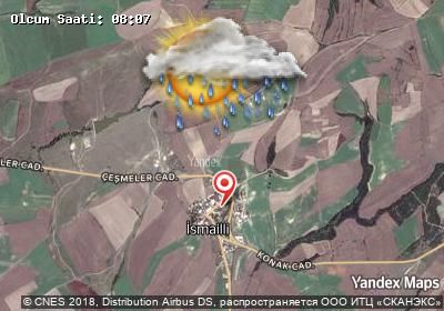 İsmailli bugünkü hava durumu haritası