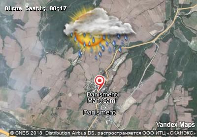 Danişment bugünkü hava durumu haritası