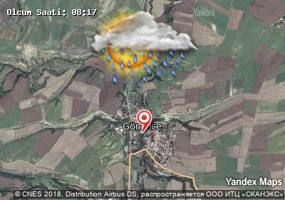 Gönence bugünkü hava durumu haritası