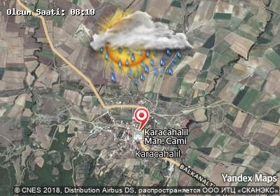 Karacahalil bugünkü hava durumu haritası