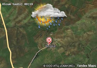Aksakal bugünkü hava durumu haritası