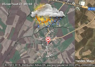 Alaybey bugünkü hava durumu haritası