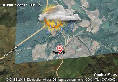 Esendik bugünkü hava durumu haritası