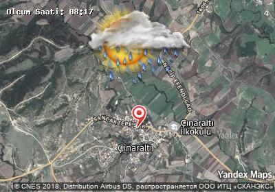 Çınaraltı bugünkü hava durumu haritası