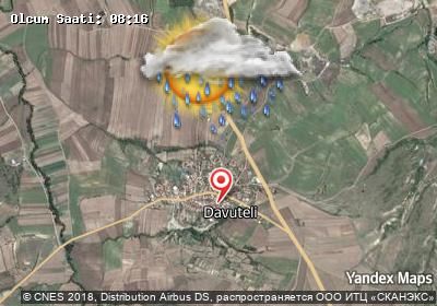 Davuteli bugünkü hava durumu haritası