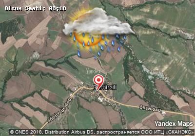 Demircili bugünkü hava durumu haritası