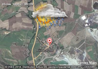 Pirinççeşme bugünkü hava durumu haritası