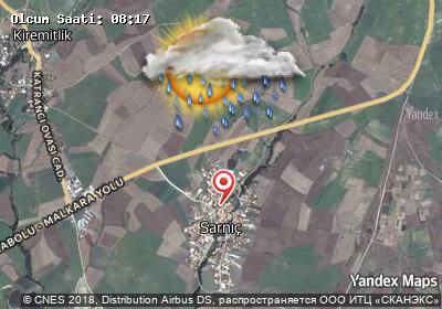 Sarnıç bugünkü hava durumu haritası