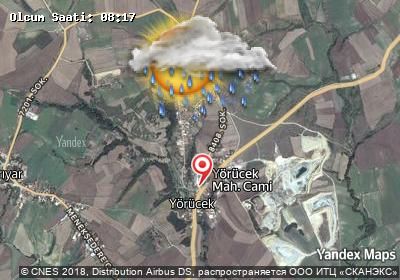 Yörücek bugünkü hava durumu haritası